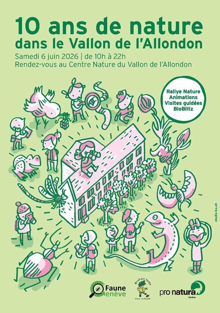 Flyer festif avec des animaux et des personnes naturalistes