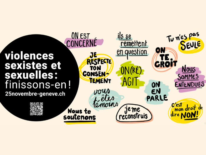 Affiche avec des phrases de soutien aux victimes