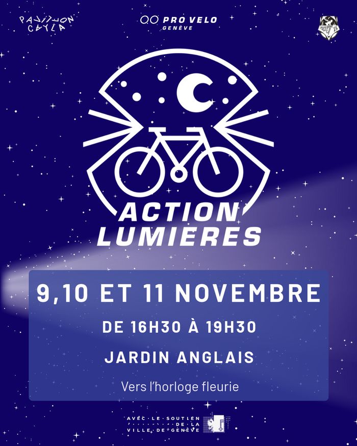 Actions Lumières Ville de Genève 9, 10 et 11 novembre