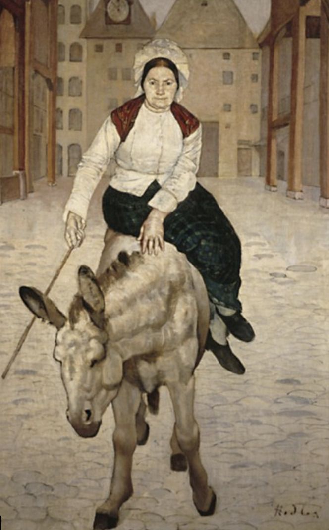 Ferdinand Hodler, "La Mère Royaume", 1886-1887, huile sur toile, 250.5 x 141.5 cm, Musée d'art et d'histoire de Genève, Genève, dépôt de la Fondation Gottfried Keller, 1934.