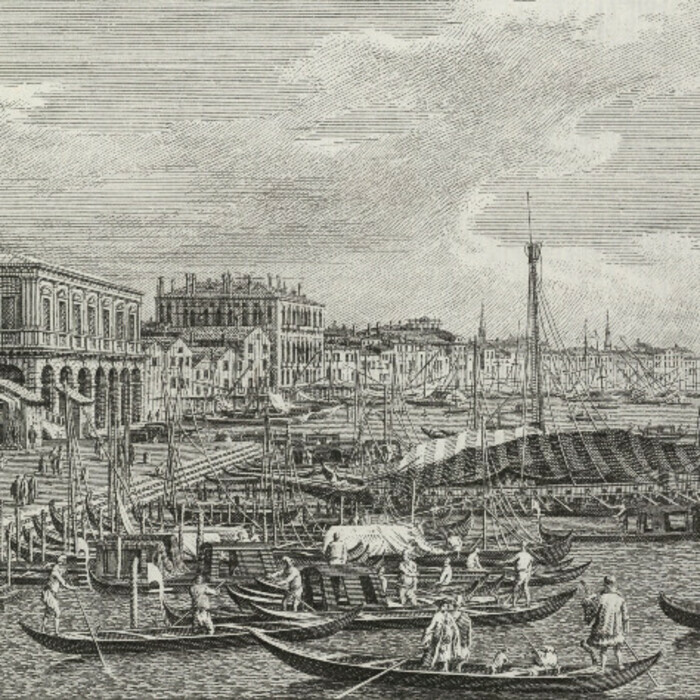 Gravure représentant Venise au 18ème