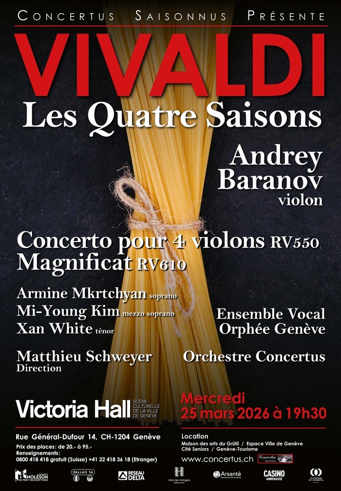 Orchestre, chœur et solistes au Victoria Hall