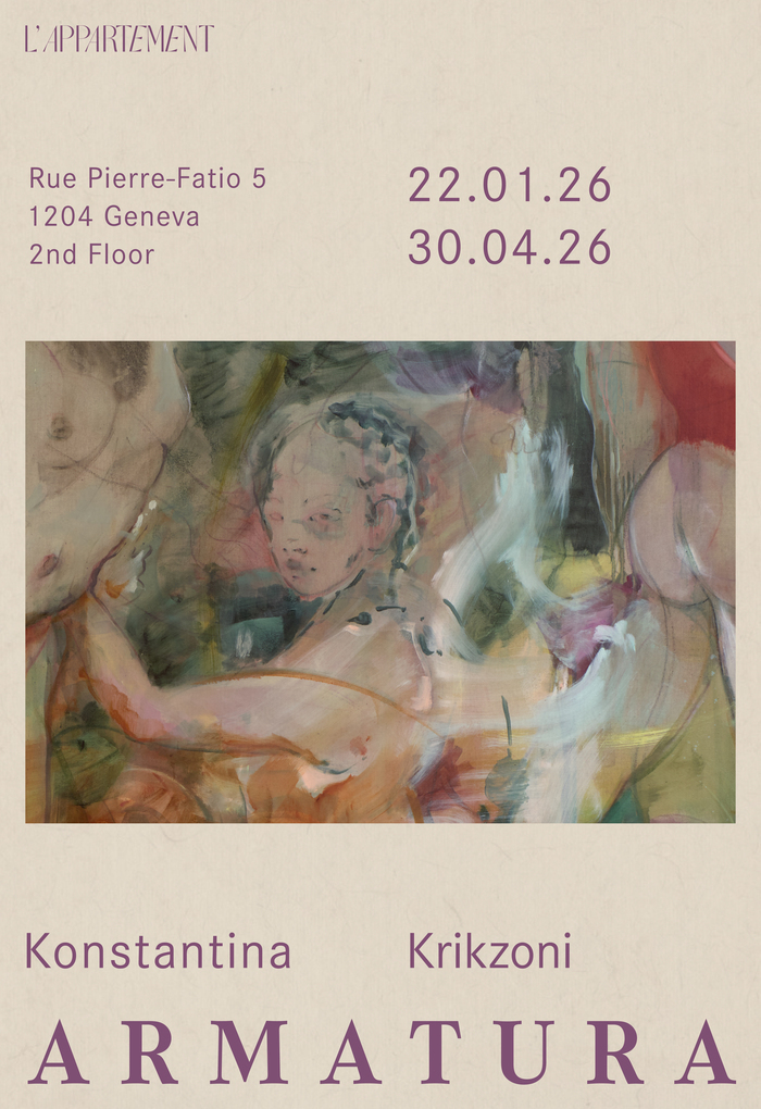 Visuel de l'exposition - ARMATURA Konstantina Krikzoni - 22 janvier au 30 avril 2026 - Rue Pierre Fatio 5, 1204 Genève, 2ème étage