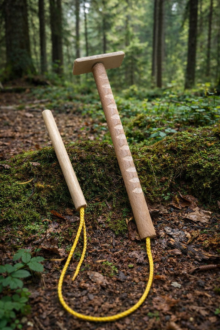 un bout de bois en forme de Y.