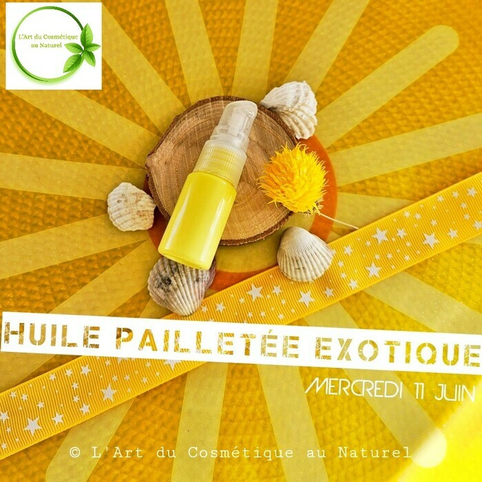 L'Art du Cosmétique au Naturel huile pailletée exotique