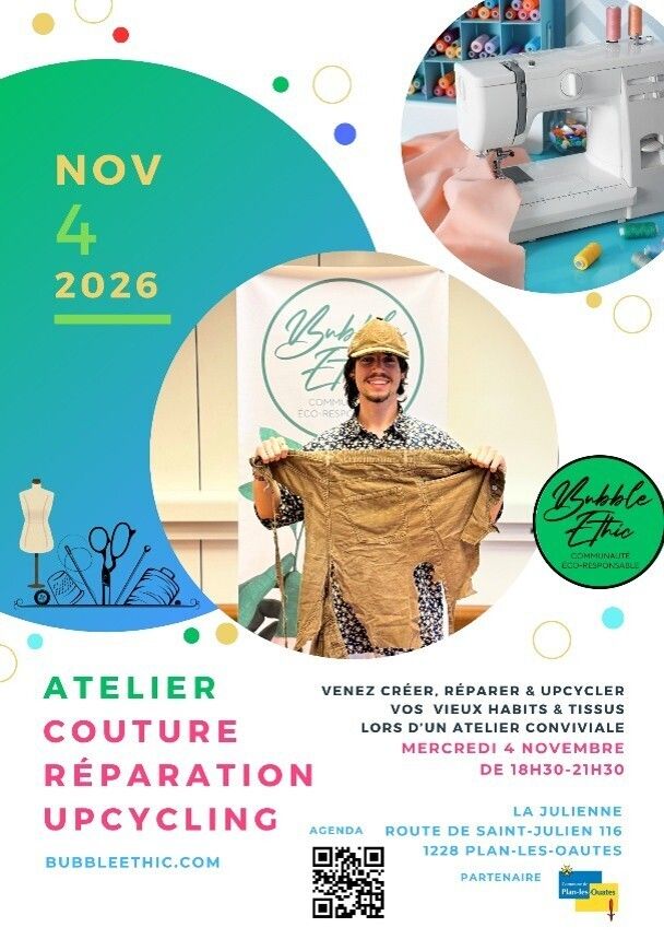 Machine à coudre, personne tenant un tissu