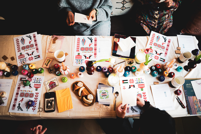 Atelier de tetreez, broderie palestinienne
