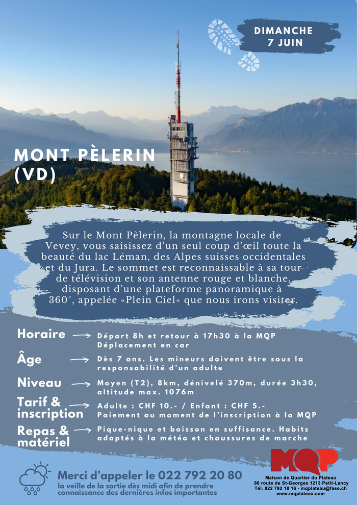 Tour de télévision sur le sommet du Mont Pèlerin