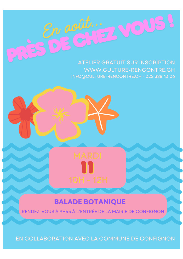 affiche de la balade botanique