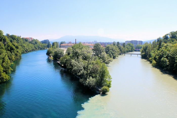 Jonction Rhône et Arve