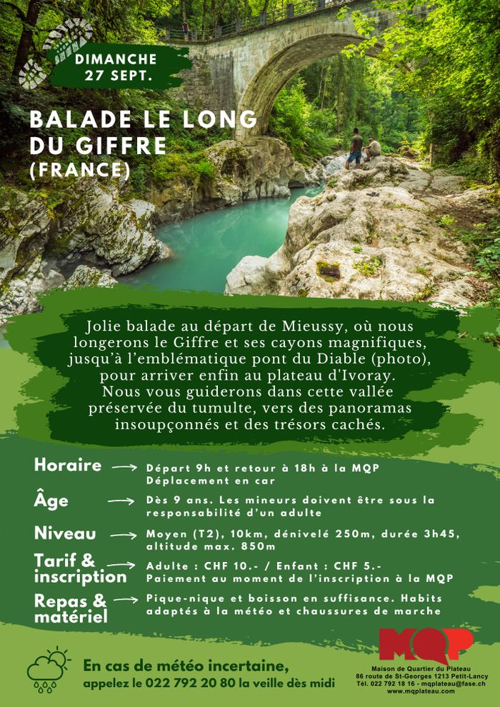 Pont du diable au bord du Giffre