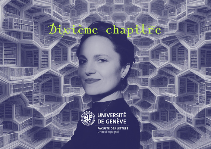 Catarina von Wedemeyer devant la bibliothèque de Babel