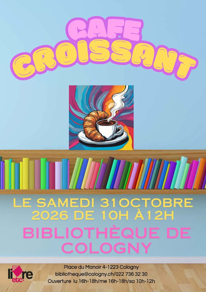 Affichette du café-croissant