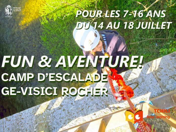 ©KB, Tchili Easy Learning Participante du programme GE-visIci descendant en rappel pendant un camp Tchili Easy Learning
