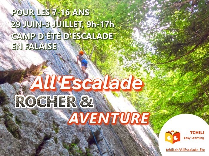 Grimpe à l'ombre pendant la canicule avec Tchili Easy Learning