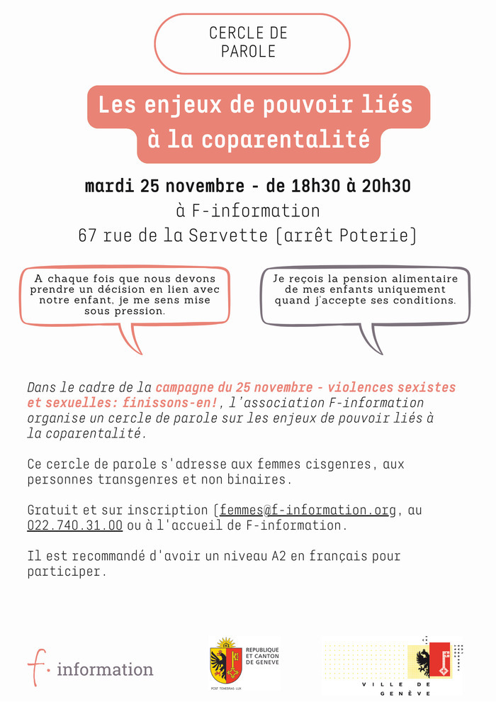 Flyer du cercle de parole