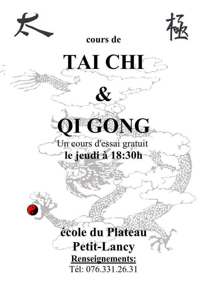 un dragon tient le symbole "ying yang"