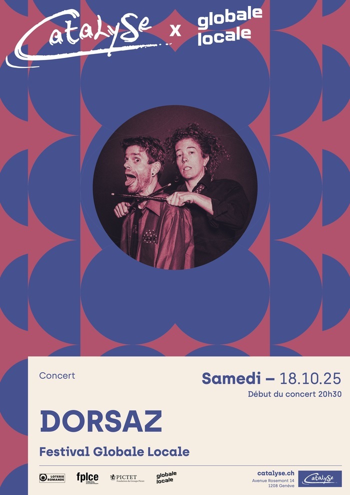 Affiche pour le concert de DORSAZ qui se déroulera le 18 octobre à Catalyse, 14 avenue Rosemont à 20h00