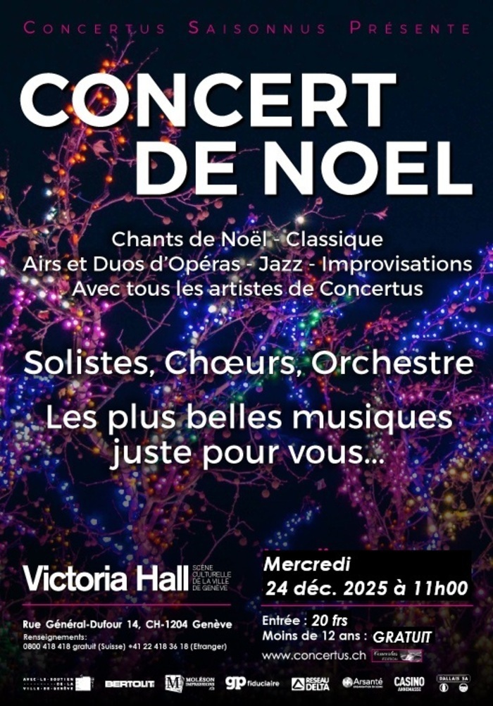 DR Affiche du Concert de Noël – le 24 décembre à 11h00