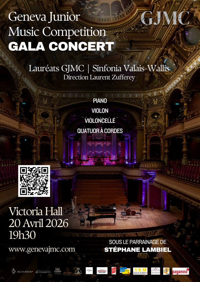 Scène du Victoria Hall, orchestre en préparation