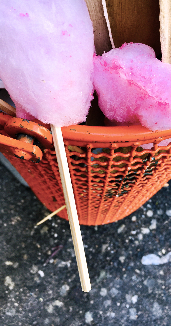 © Magali Dougados Ce sont des barbapapas jettés dans la poubelle. Ils sont rose.