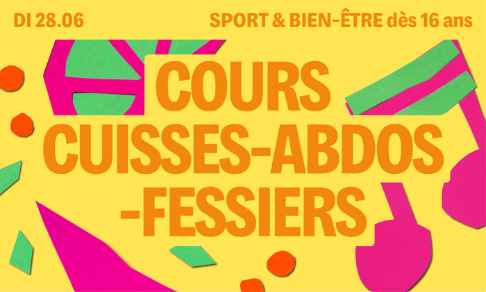 Sur fond jaune, on retrouve des motifs colorés et le titre écrit en orange