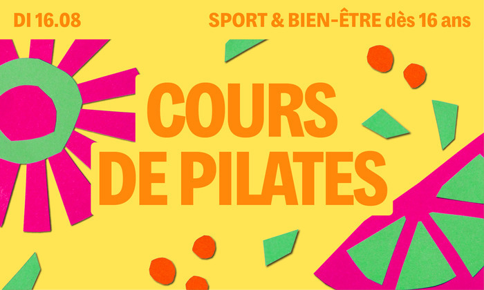 Sur fond jaune on retrouve des motifs colorés et le titre écrit en orange