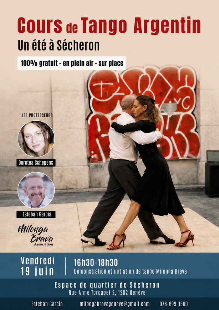 Flyer de l'événement avec les enseignants du cours