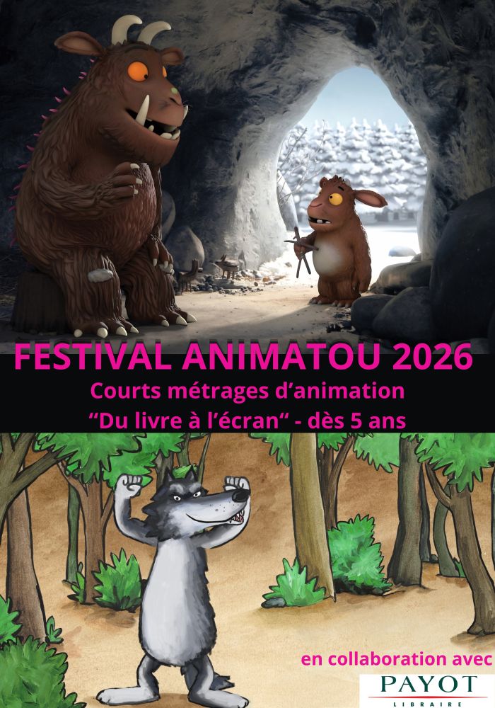 Affiche avec les images de "Le petit Gruffalo" et "C’est moi le plus fort"