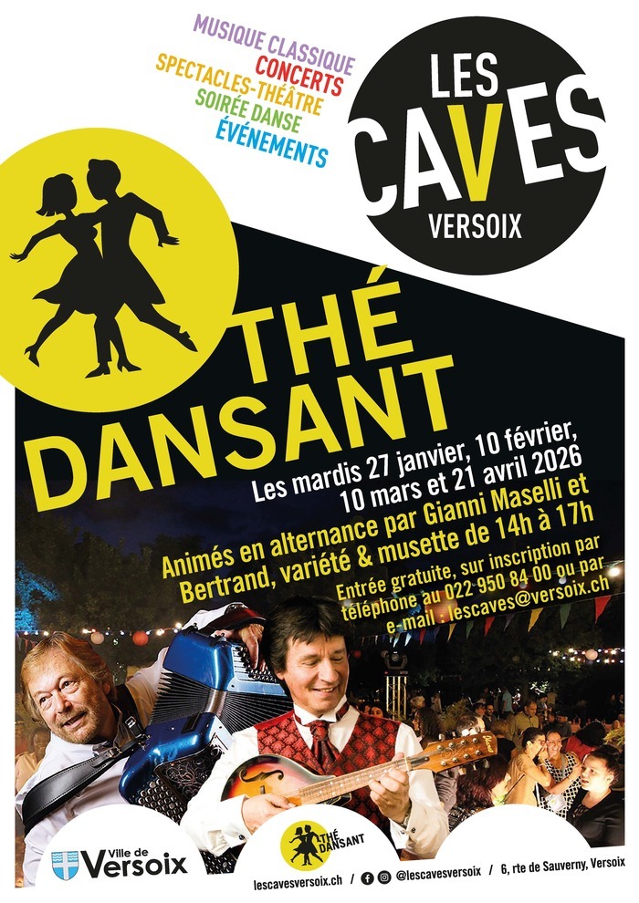 Affiche des thés dansants des Caves de Versoix