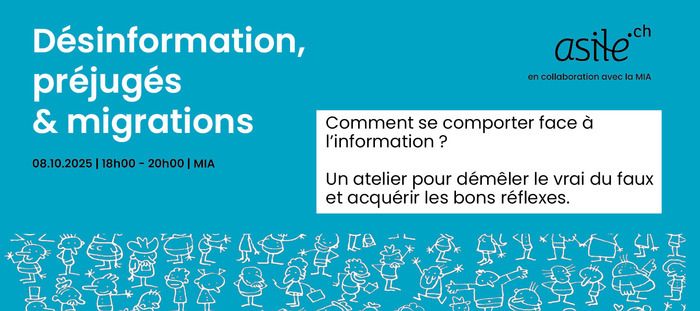 L'atelier aura lieu le 08.10.2025, de 18h à 20h, à la MIA.