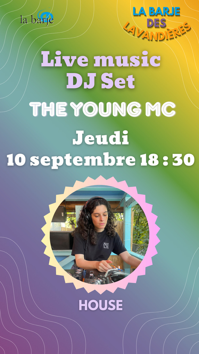 Affiche pour le DJ set avec The Young Mc