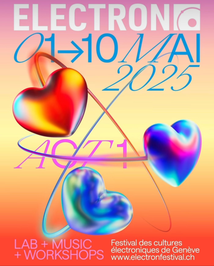 DR Sur cette image, on voit les dates de l'événement, le titre, les activités présentes, et le lien pour le site de l'événement. On voit trois cœurs de couleurs différentes qui semblent être en mouvement.