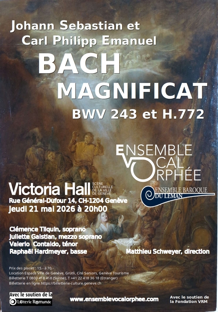 Affiche du concert du jeudi 21 mai 2026 Magnificat de Bach