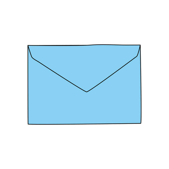 Une enveloppe bleue