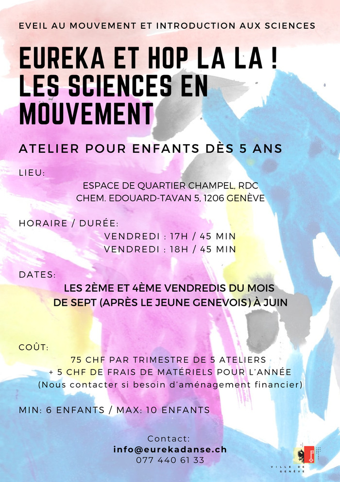 Dessin d'enfant, danse des couleurs