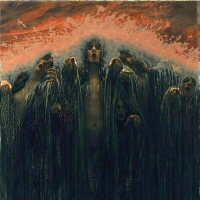 Tableau de Carlos Schwabe "La Vague", visuel du carton de l'expo