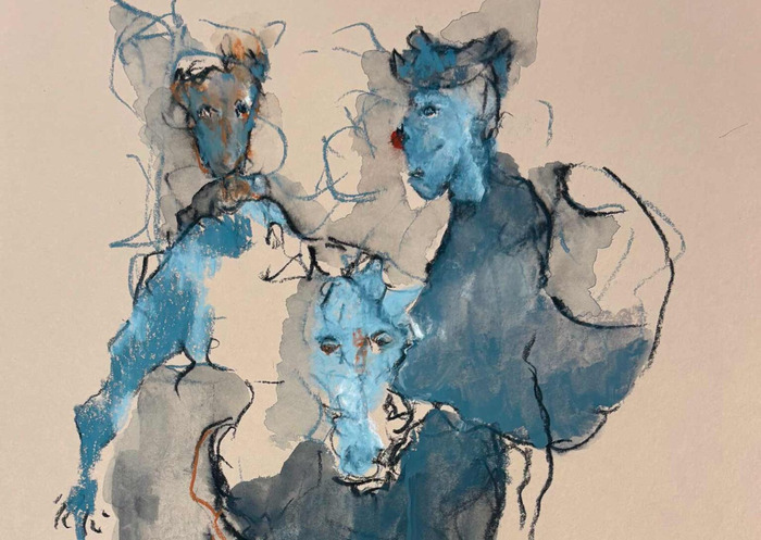 peinture représentant un bestiaire