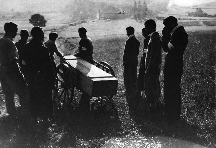 Obsèques du capitaine Haezebrouck, 11 août 1944.
