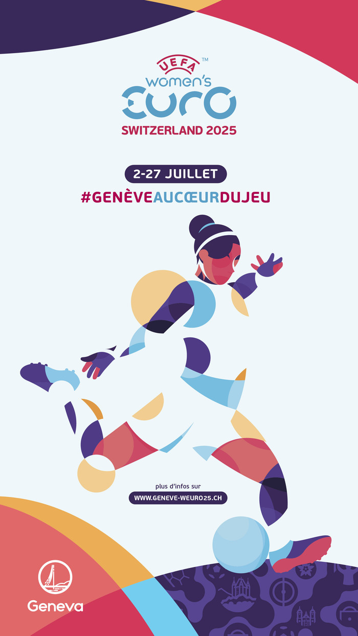 UEFA Women's Euro Illustration d'une femme jouant au football