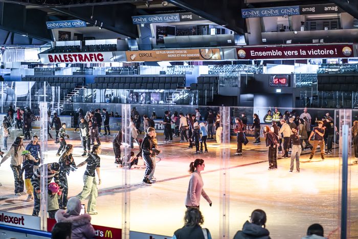 Photo de la patinoire des Vernets illustrant la fête de la glace 2024