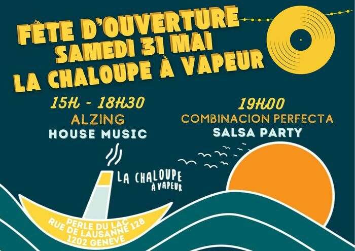La Barje Affiche de la Chaloupe à vapeur pour la soirée d'ouverture