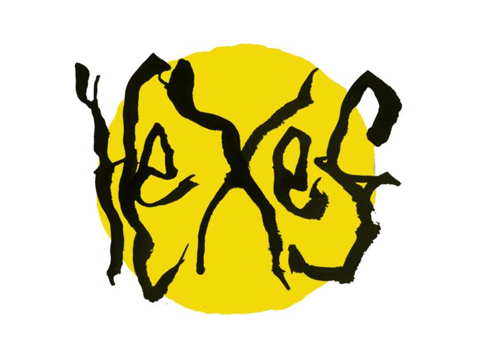 Logo du projet « Hexes » sur un fond jaune