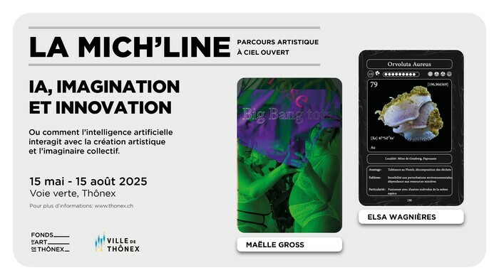 Blou design Les informations de l'évènement se trouvent sur le côté gauche et les deux exemples de visuels se trouvent à droite