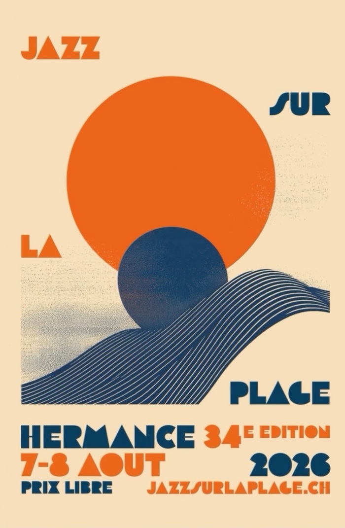 On peu voir sur cette image une scène avec le Lac Léman en fond, il s'agit du Jazz sur la Plage Festival.