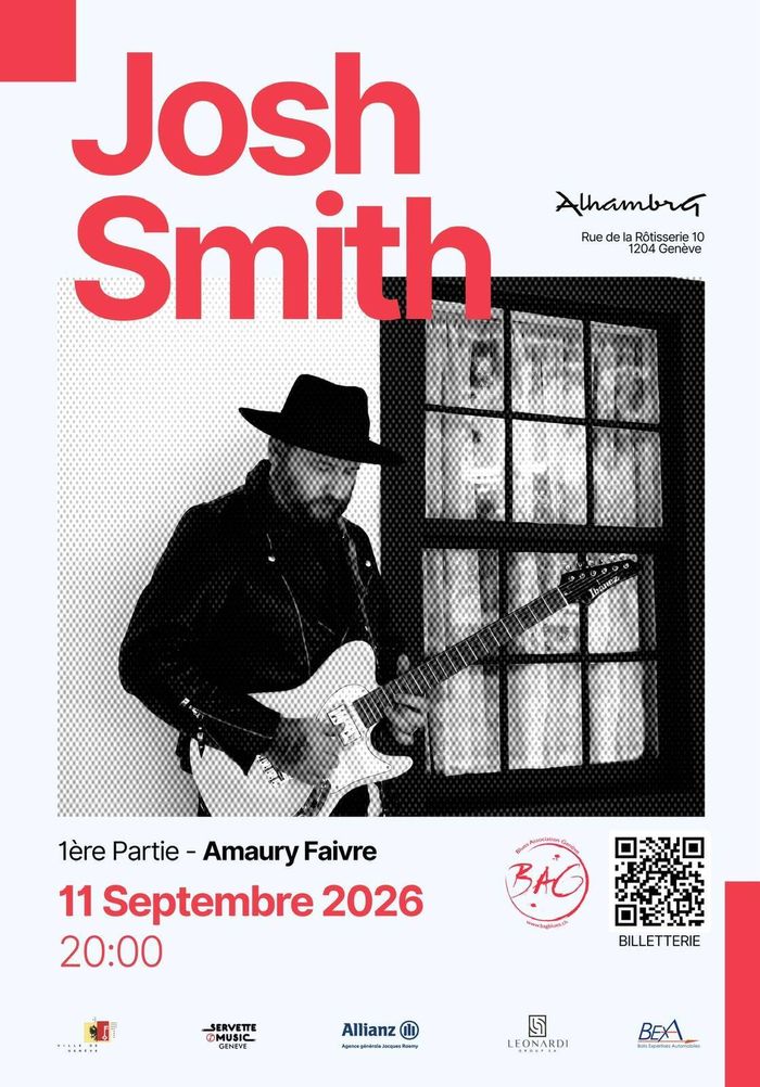 Affiche du concert de Josh Smith