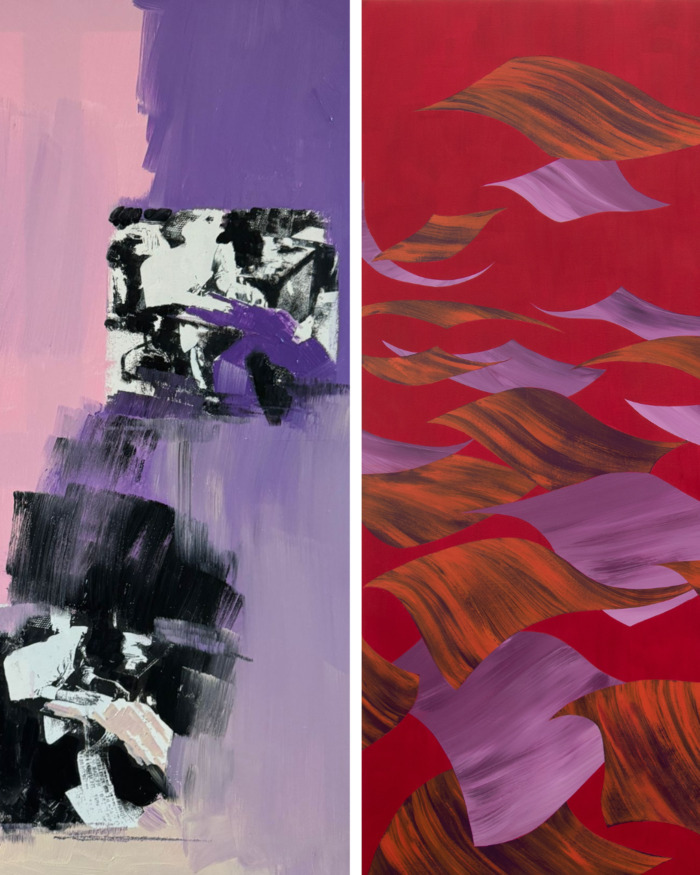Nadia Merzoug Sarah Watson peinture et collage