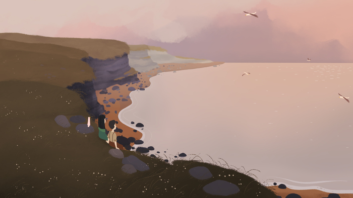 Illustration de Mary Anning à Lyme Regis