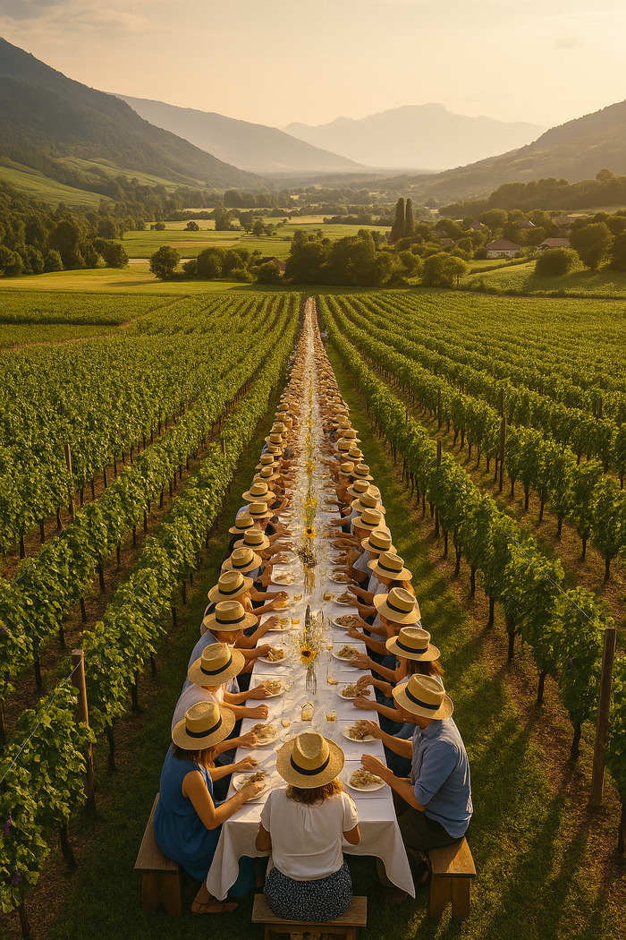 Agence 2Vibes Tavolata dans les vignes genevoises