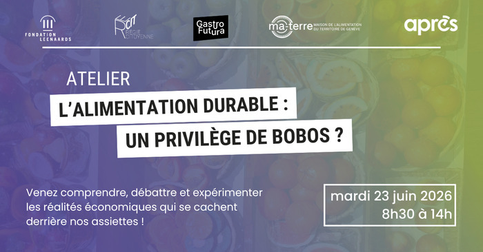 Atelier : alimentation à L'ESPACE, tiers-lieu d'APRÈS-Ge